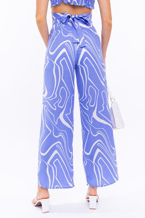 Swirl Abstract Pattern Lightweight Pants