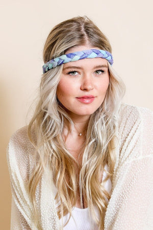 Braided Tie-Dye Headband Hats & Hair Leto Collection Blue 