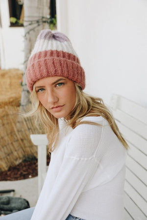 Color Block Knit Beanie Hats & Hair Leto Collection 