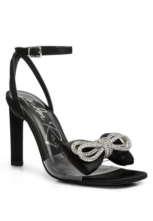 Etherium Bow With Heeled Sandals Rag Company Black 5 