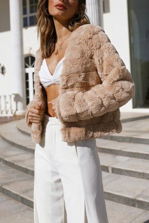 Faux Fur Crop Jacket One and Only Collective Inc 