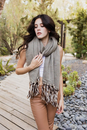 Frayed Bohemian Flow Scarf Scarves Leto Collection 
