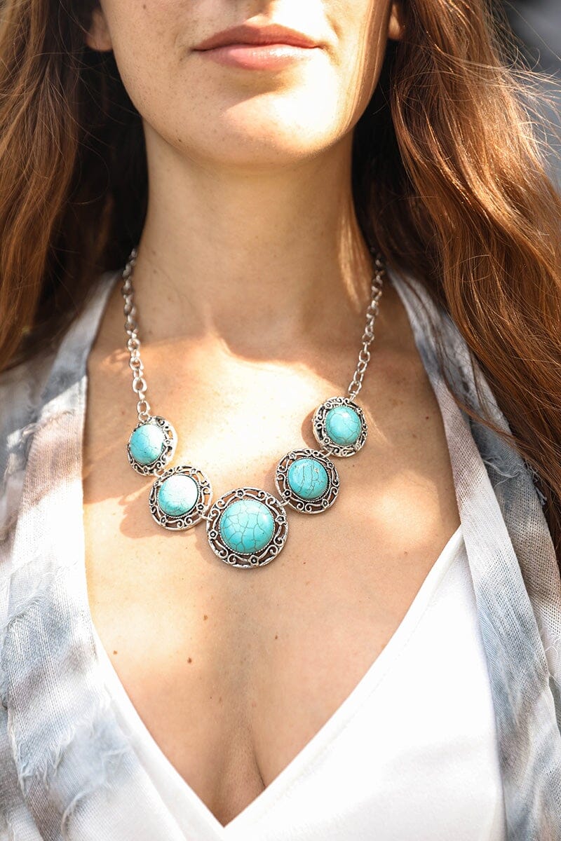 La Floraison Turquoise Necklace Jewelry Leto Collection 
