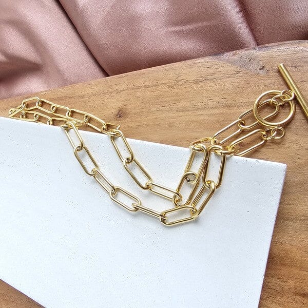 Luxe Gold Chunky Paperclip Chain - 20in Spiffy & Splendid Gold OneSize 