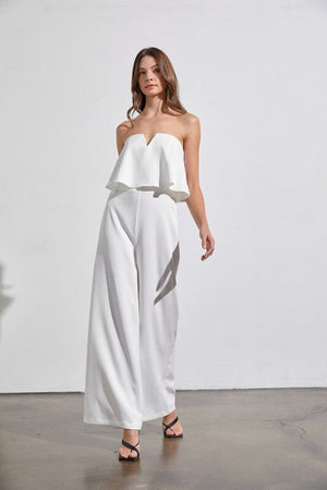 OFF SHOULDER JUMPSUIT Do + Be Collection OFF WHITE S 