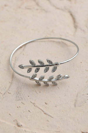 Olive Branch Minimal Bracelet Jewelry Leto Collection Silver 