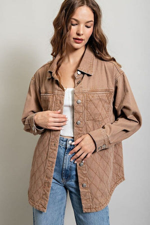 QUILTED BUTTON DOWN JACKET eesome 