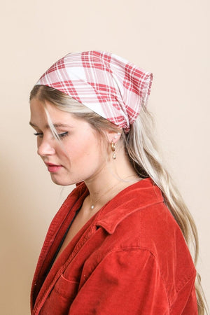 Triangle Flannel Head Scarf Hats & Hair Leto Collection Mauve 