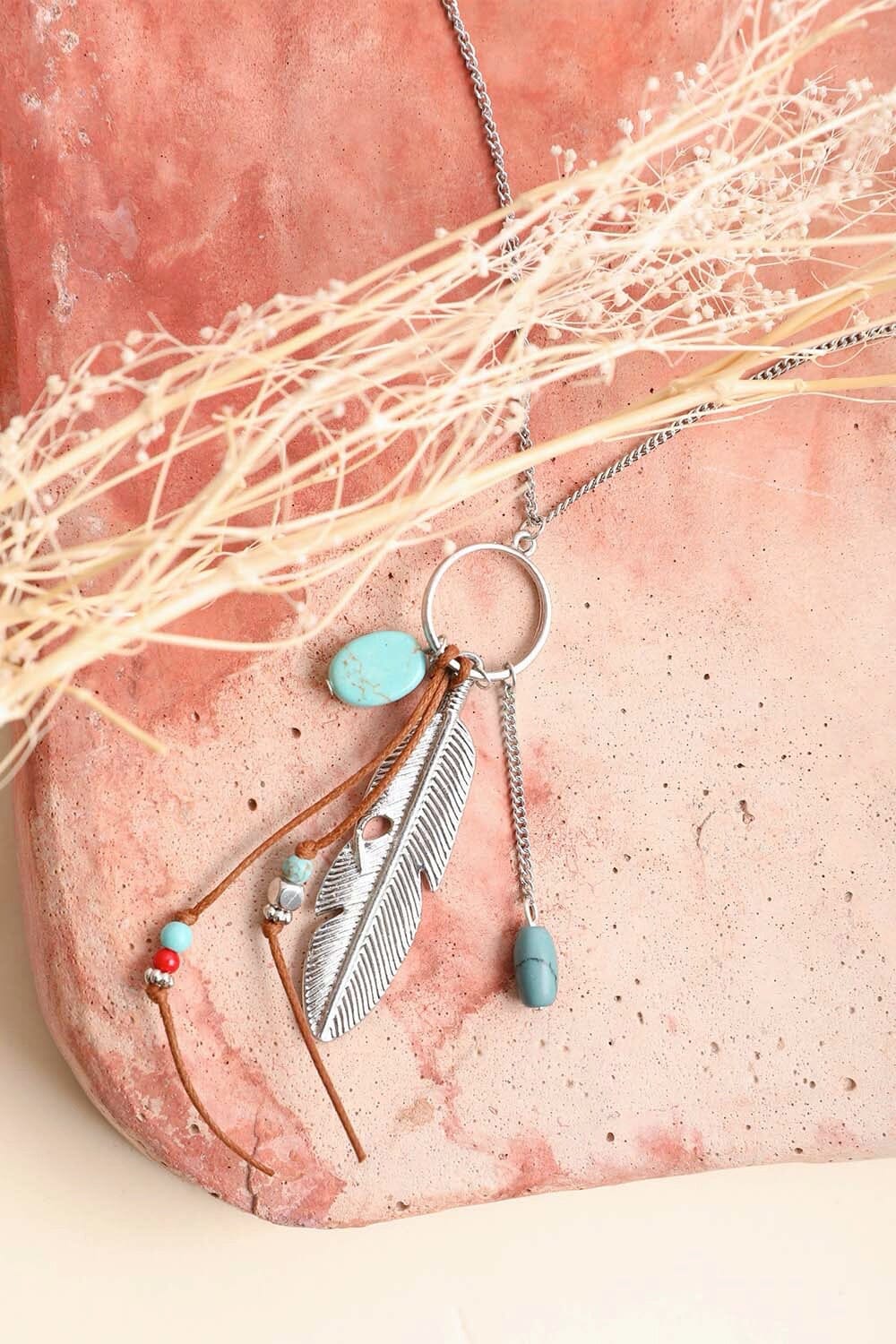 Turquoise Charm Necklace Jewelry Leto Collection 