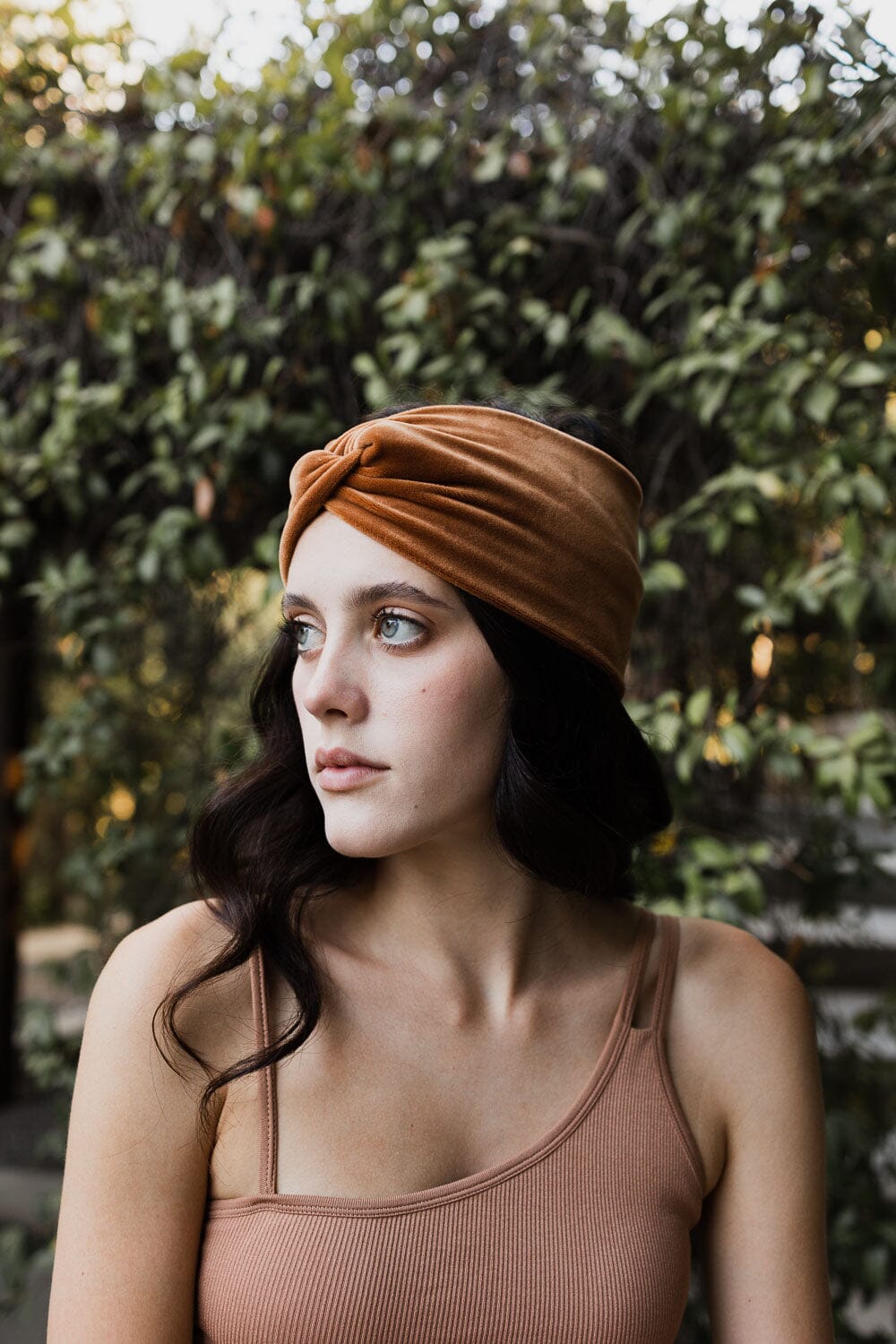 Twisted Velvet Headwrap Hats & Hair Leto Collection Chestnut 