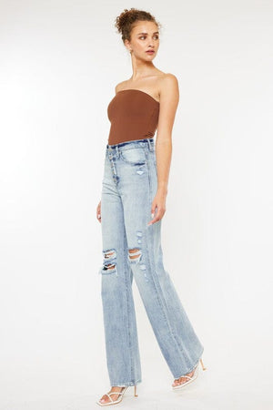 ULTRA HIGH RISE 90'S FLARE JEANS-KC7373ELV4 Kan Can USA 