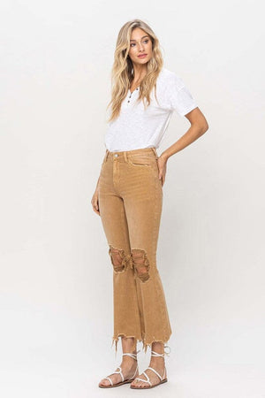 Vintage High Rise Distressed Flare Jeans VERVET by Flying Monkey 