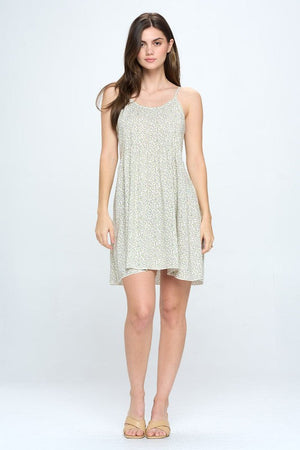 Babydoll loose fit tank dress with ditsy floral Miley + Molly 