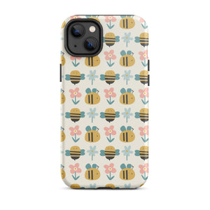 Bee Happy iPhone Case - KBB Exclusive Knitted Belle Boutique iPhone 14 Plus 