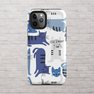 Blue Cats iPhone Case - KBB Exclusive Knitted Belle Boutique iPhone 11 Pro 