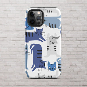 Blue Cats iPhone Case - KBB Exclusive Knitted Belle Boutique iPhone 12 Pro Max 