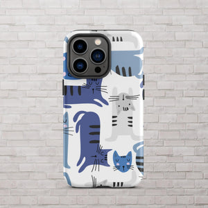 Blue Cats iPhone Case - KBB Exclusive Knitted Belle Boutique iPhone 13 Pro 