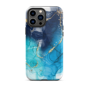 Blue Mix Marble iPhone Case - KBB Exclusive Knitted Belle Boutique iPhone 13 Pro Max 