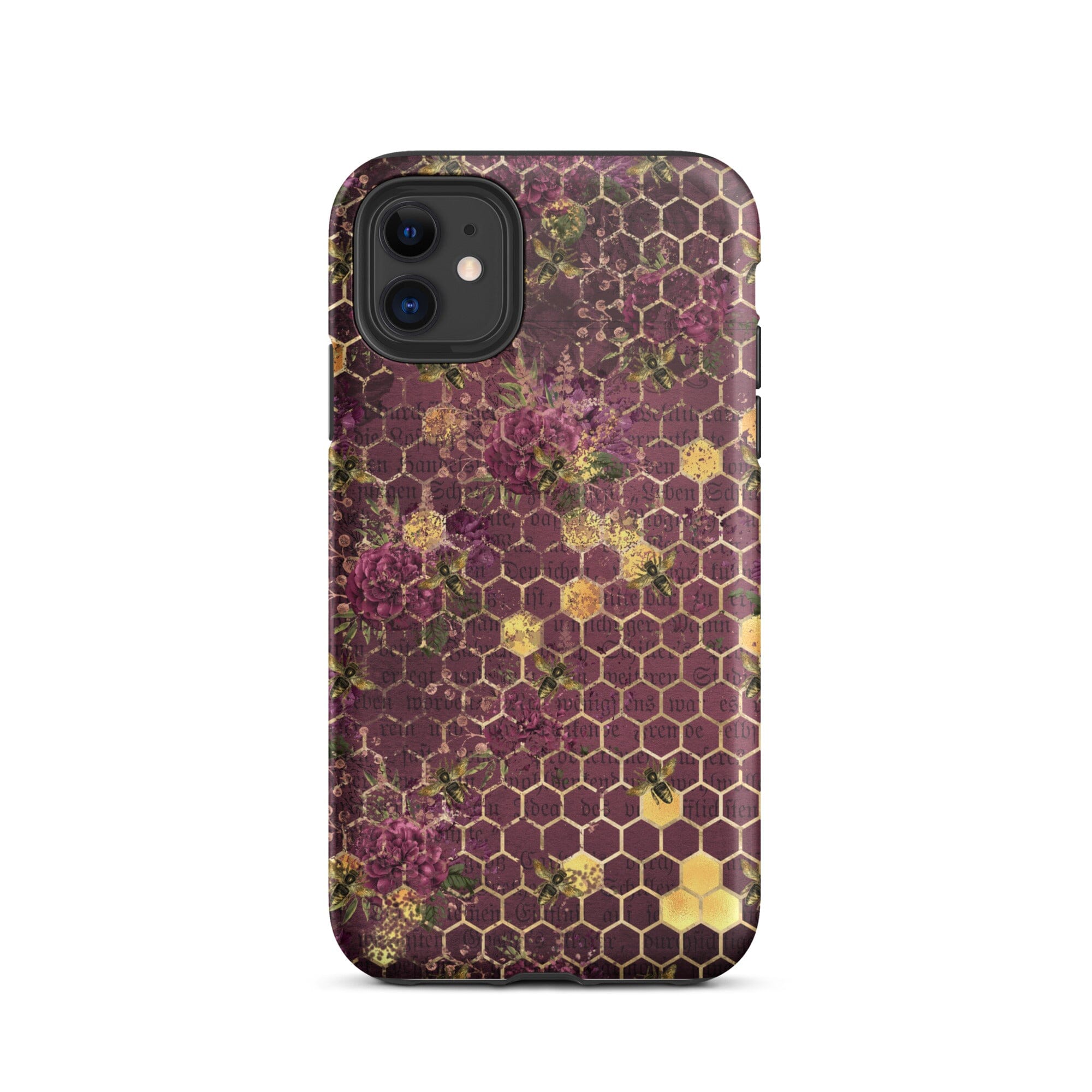 Burgundy Bee iPhone Case - KBB Exclusive Knitted Belle Boutique iPhone 11 