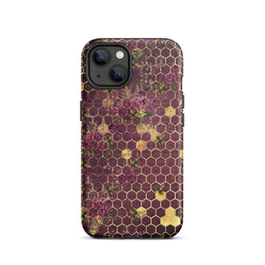 Burgundy Bee iPhone Case - KBB Exclusive Knitted Belle Boutique iPhone 13 