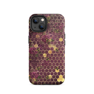 Burgundy Bee iPhone Case - KBB Exclusive Knitted Belle Boutique iPhone 14 