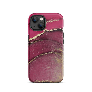 Burgundy Marble iPhone Case - KBB Exclusive Knitted Belle Boutique iPhone 13 