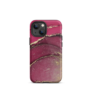 Burgundy Marble iPhone Case - KBB Exclusive Knitted Belle Boutique iPhone 13 mini 