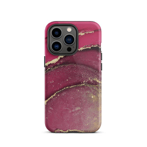 Burgundy Marble iPhone Case - KBB Exclusive Knitted Belle Boutique iPhone 13 Pro 