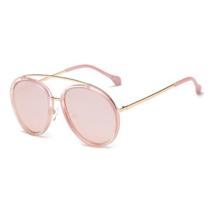 Classic Polarized Round Fashion Sunglasses Cramilo Eyewear Light Pink OneSize 