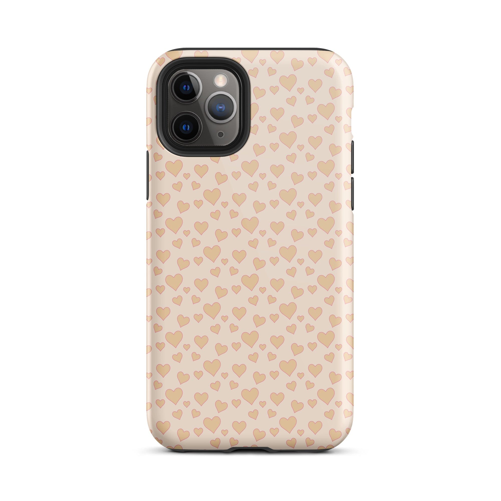 Cream Sweet Hearts iPhone Case - KBB Exclusive Knitted Belle Boutique iPhone 11 