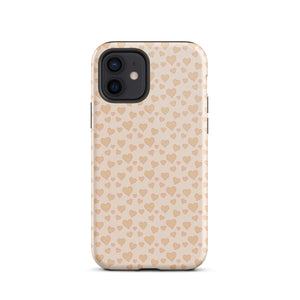 Cream Sweet Hearts iPhone Case - KBB Exclusive Knitted Belle Boutique iPhone 12 