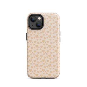 Cream Sweet Hearts iPhone Case - KBB Exclusive Knitted Belle Boutique iPhone 14 