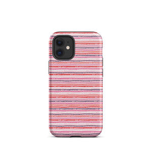 Curvy Lines Pink iPhone Case - KBB Exclusive Knitted Belle Boutique iPhone 12 mini 