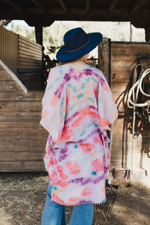 Daydream Tie Dye Cover Up Kimono Leto Collection 