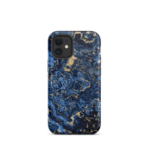 Deep Blue Marble iPhone Case - KBB Exclusive Knitted Belle Boutique iPhone 12 mini 