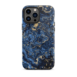 Deep Blue Marble iPhone Case - KBB Exclusive Knitted Belle Boutique iPhone 13 Pro Max 