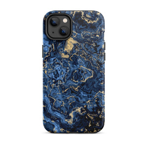 Deep Blue Marble iPhone Case - KBB Exclusive Knitted Belle Boutique iPhone 14 Plus 