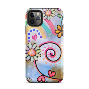 Floral Rainbow iPhone Case - KBB Exclusive Knitted Belle Boutique iPhone 11 Pro Max 