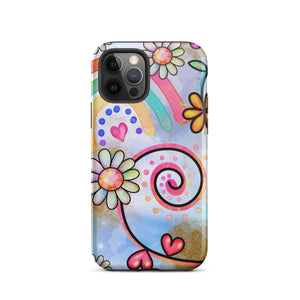 Floral Rainbow iPhone Case - KBB Exclusive Knitted Belle Boutique iPhone 12 Pro 