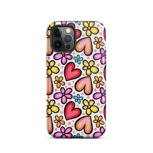 Graphic Hearts iPhone Case - KBB Exclusive Knitted Belle Boutique iPhone 12 Pro 
