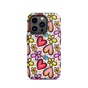 Graphic Hearts iPhone Case - KBB Exclusive Knitted Belle Boutique iPhone 14 Pro 