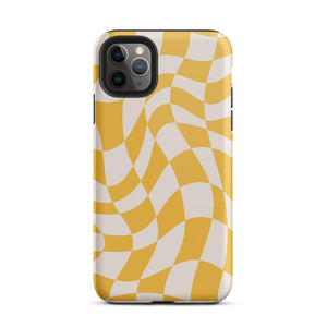 Illusion Yellow iPhone Case - KBB Exclusive Knitted Belle Boutique iPhone 11 Pro Max 
