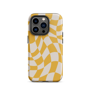 Illusion Yellow iPhone Case - KBB Exclusive Knitted Belle Boutique iPhone 14 Pro 