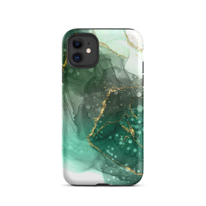 Jade Green Marble iPhone Case - KBB Exclusive Knitted Belle Boutique iPhone 11 