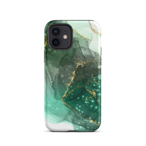 Jade Green Marble iPhone Case - KBB Exclusive Knitted Belle Boutique iPhone 12 