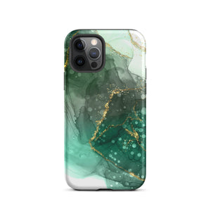 Jade Green Marble iPhone Case - KBB Exclusive Knitted Belle Boutique iPhone 12 Pro 