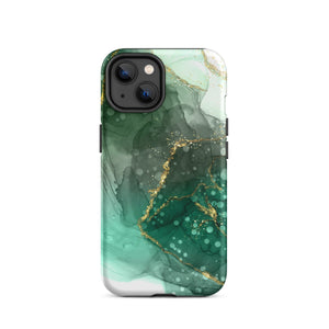 Jade Green Marble iPhone Case - KBB Exclusive Knitted Belle Boutique iPhone 14 