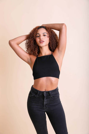 Kendall Crop Top Bralette Leto Collection XS/S Black 
