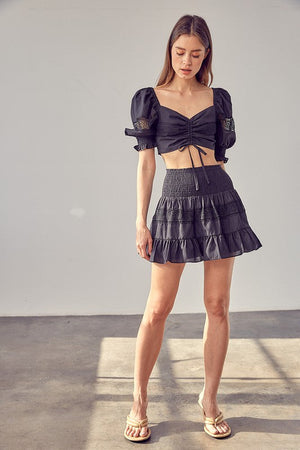 LACE TRIM DETAIL SKIRT Do + Be Collection 