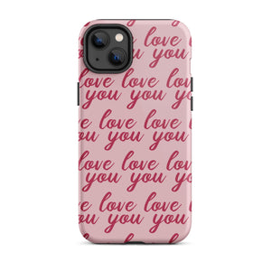 Love You iPhone Case - KBB Exclusive Knitted Belle Boutique iPhone 14 Plus 
